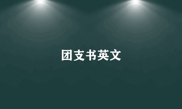 团支书英文