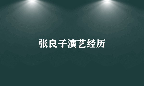 张良子演艺经历