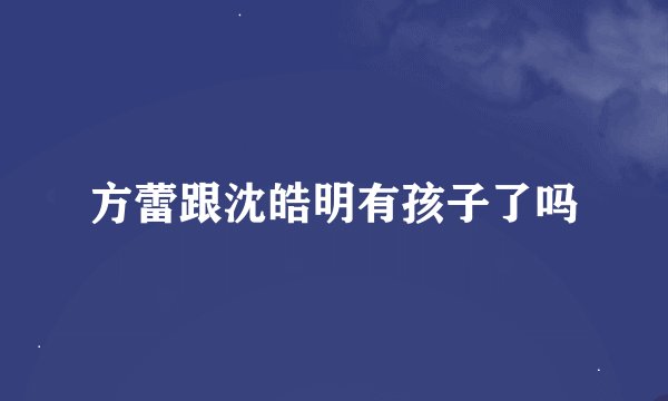 方蕾跟沈皓明有孩子了吗