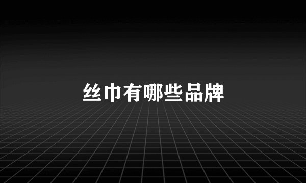丝巾有哪些品牌