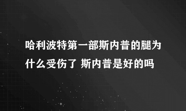 哈利波特第一部斯内普的腿为什么受伤了 斯内普是好的吗