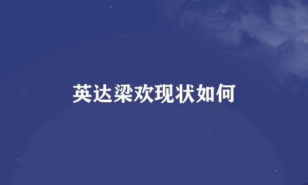 英达梁欢现状如何
