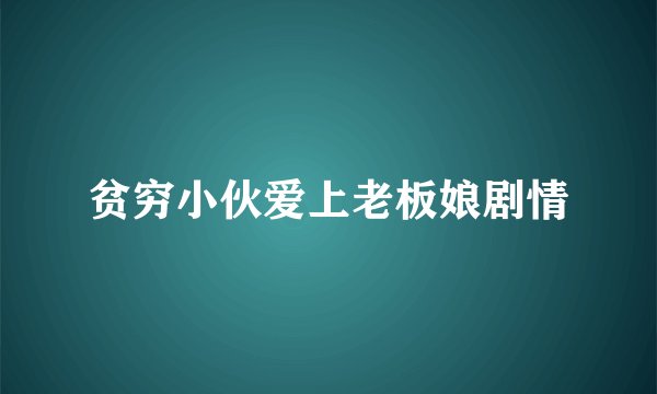 贫穷小伙爱上老板娘剧情