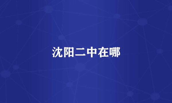 沈阳二中在哪