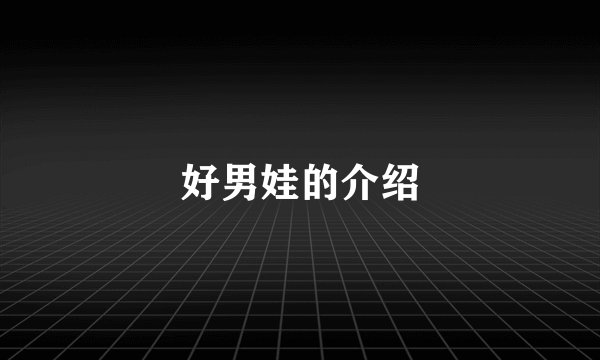 好男娃的介绍