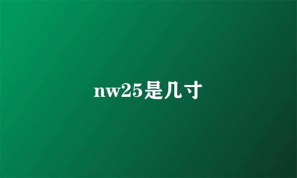 nw25是几寸