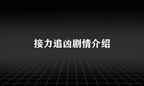 接力追凶剧情介绍