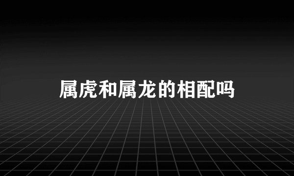 属虎和属龙的相配吗