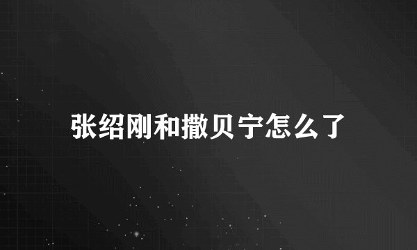 张绍刚和撒贝宁怎么了