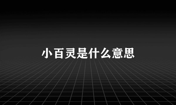 小百灵是什么意思