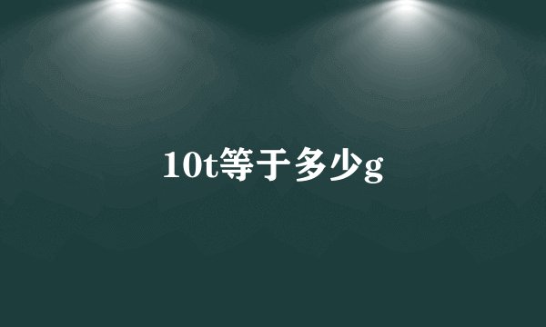 10t等于多少g