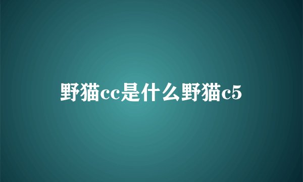 野猫cc是什么野猫c5