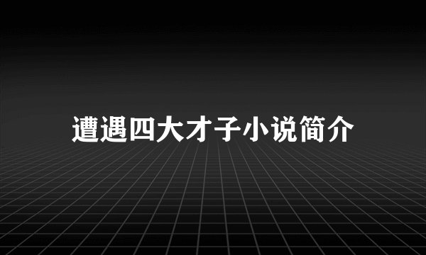遭遇四大才子小说简介