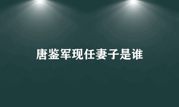 唐鉴军现任妻子是谁