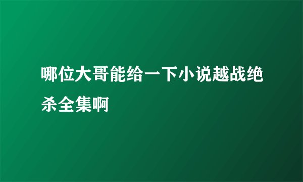 哪位大哥能给一下小说越战绝杀全集啊