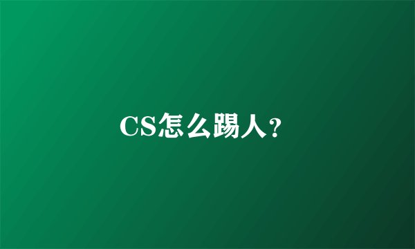 CS怎么踢人？