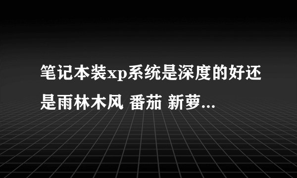 笔记本装xp系统是深度的好还是雨林木风 番茄 新萝卜家园哪个好，深度技术和深度完美的有区别吗。