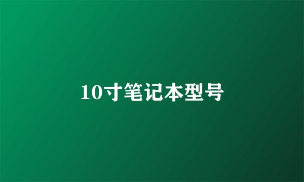 10寸笔记本型号