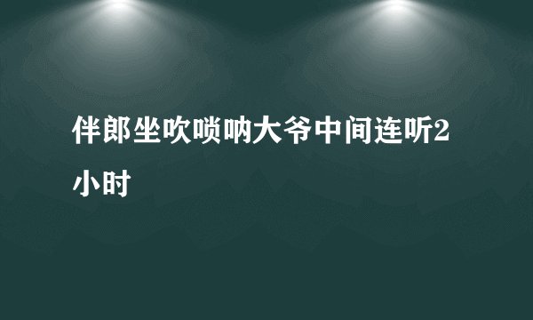 伴郎坐吹唢呐大爷中间连听2小时