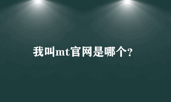 我叫mt官网是哪个？