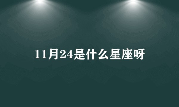 11月24是什么星座呀