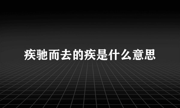 疾驰而去的疾是什么意思