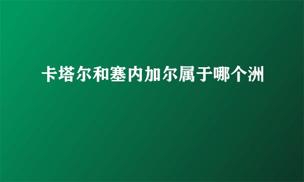 卡塔尔和塞内加尔属于哪个洲