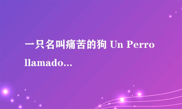 一只名叫痛苦的狗 Un Perro llamado Dolor剧情介绍