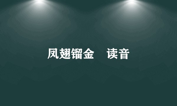 凤翅镏金镋读音