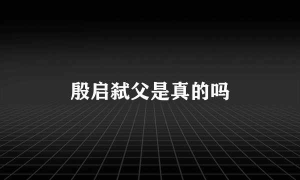 殷启弑父是真的吗