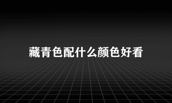 藏青色配什么颜色好看