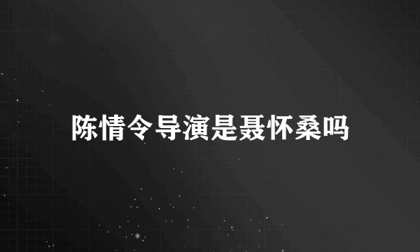 陈情令导演是聂怀桑吗