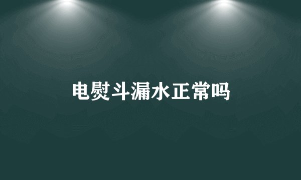 电熨斗漏水正常吗