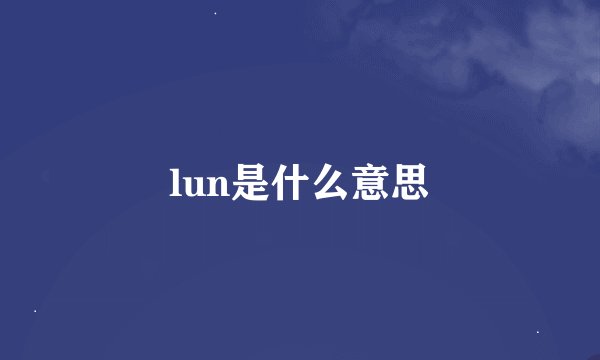 lun是什么意思