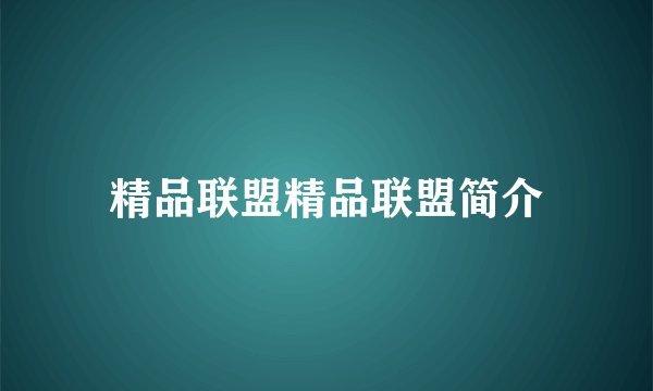 精品联盟精品联盟简介