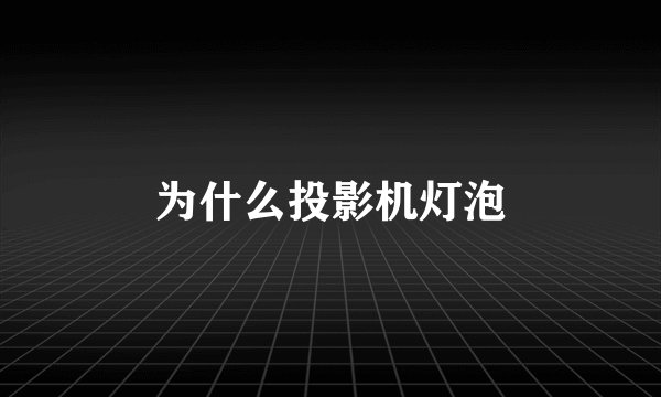 为什么投影机灯泡