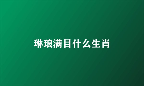 琳琅满目什么生肖