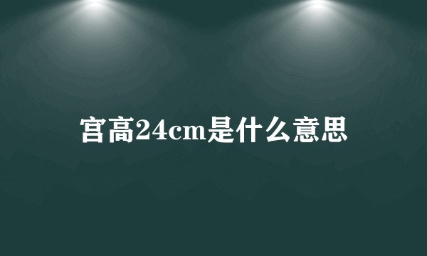 宫高24cm是什么意思