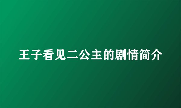 王子看见二公主的剧情简介