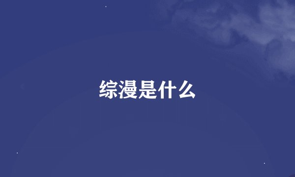 综漫是什么