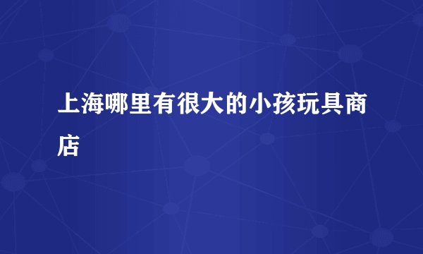 上海哪里有很大的小孩玩具商店