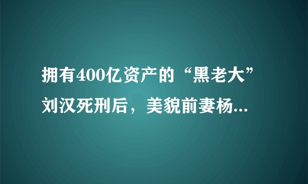 拥有400亿资产的“黑老大”刘汉死刑后,美貌前妻杨雪下场如何?