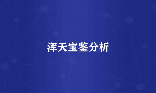 浑天宝鉴分析