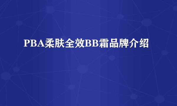 PBA柔肤全效BB霜品牌介绍