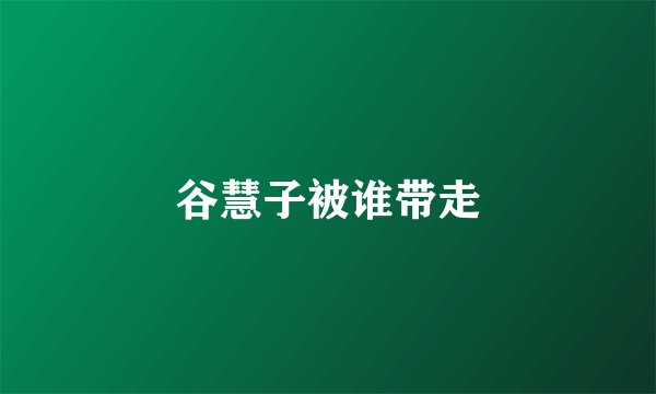 谷慧子被谁带走
