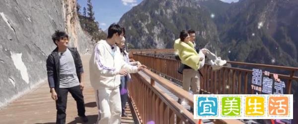 窦骁公主抱何超莲走空中栈道，两人高空甜蜜接吻，花式秀恩爱