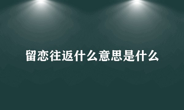 留恋往返什么意思是什么