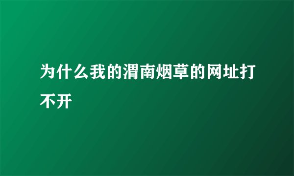 为什么我的渭南烟草的网址打不开