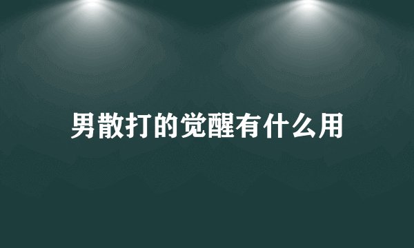 男散打的觉醒有什么用