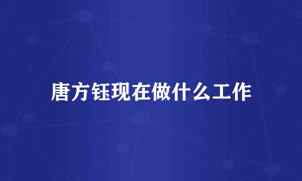 唐方钰现在做什么工作